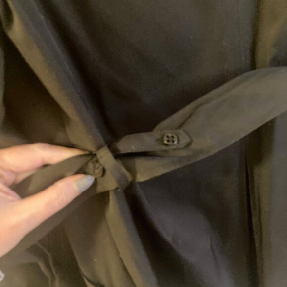 Karl Lagerfeld Paris Black Trench Coat Woman's Size S - Picture 8 of 12